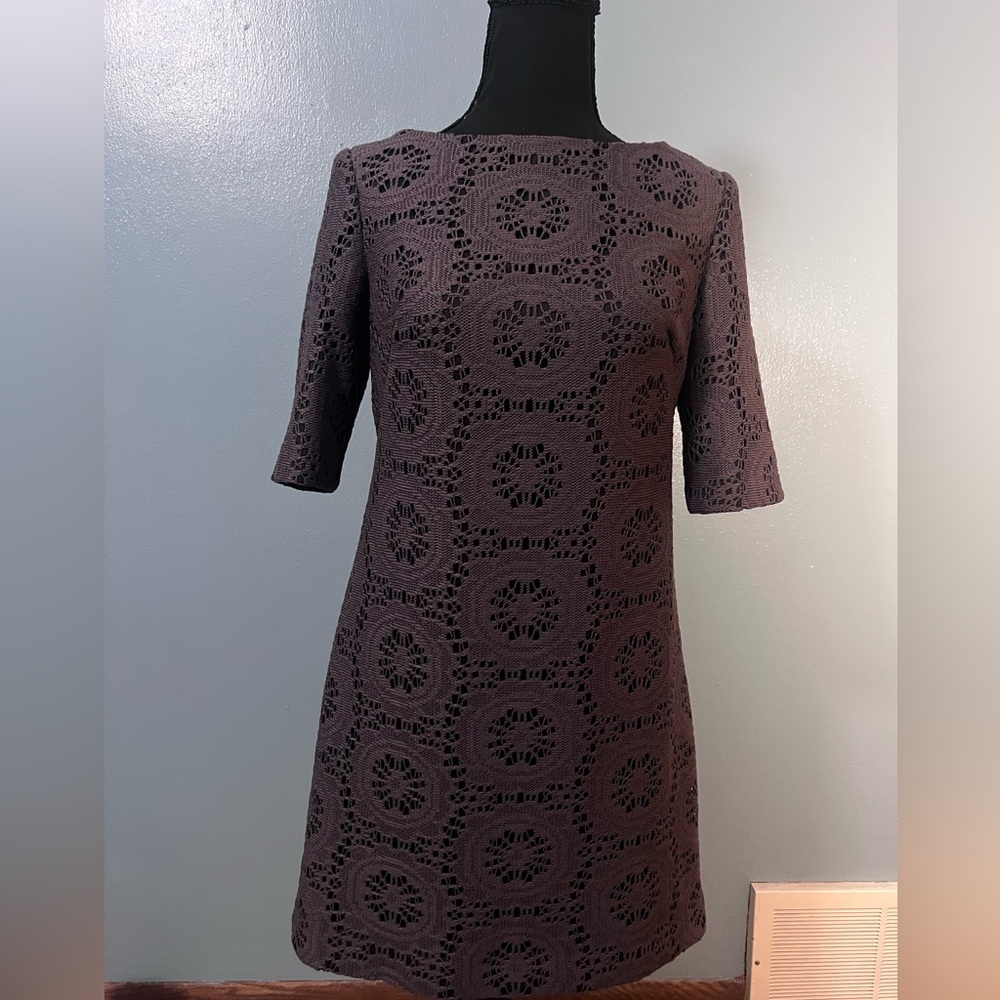 Adrianna papell purple / brown / grey dress
